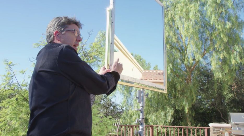 Shane Hurlbut places mirror board outside for day interior scene 