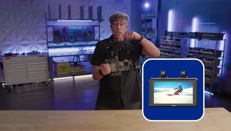 Shane Hurlbut attaches Hollywood Mars M1 Enhanced 5.5" Wireless Transceiver Monitor