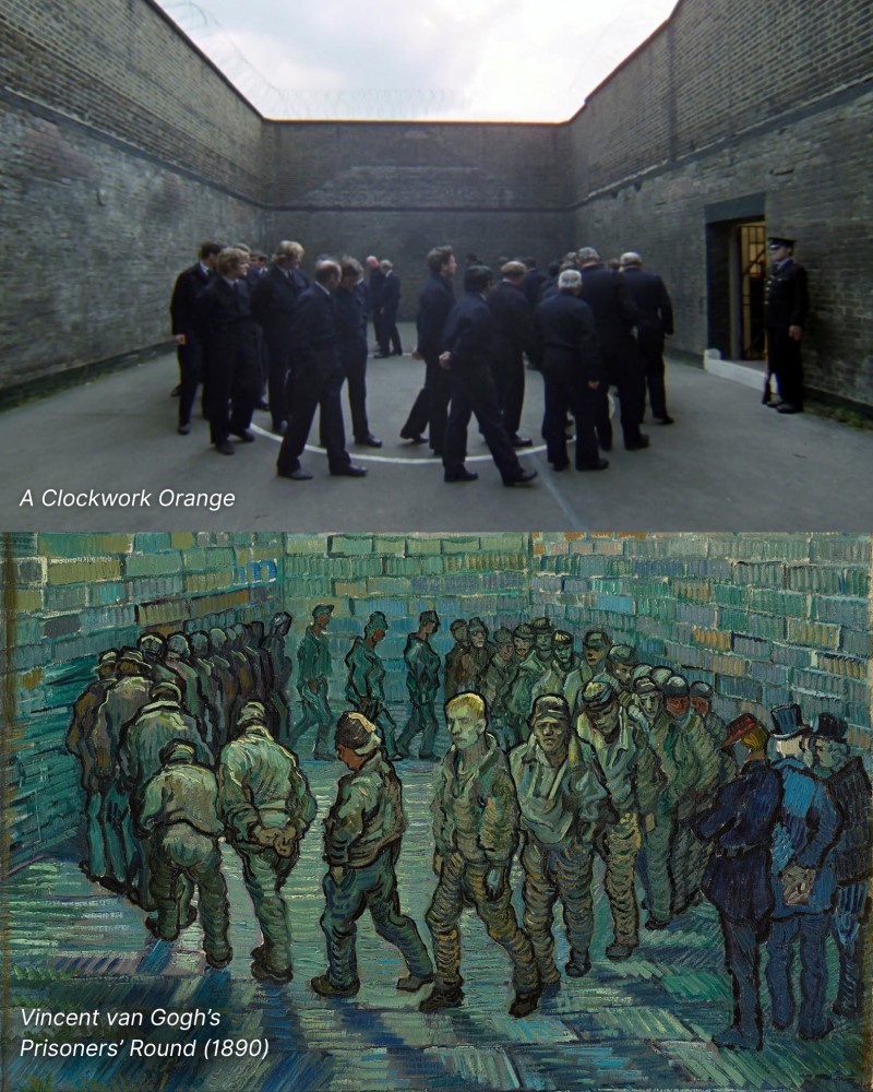A Clockwork Orange + Vincent Van Gogh’s Prisoners’ Round