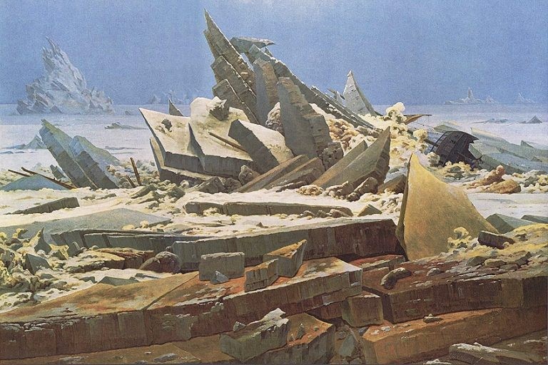 “The Sea of Ice” by Caspar David Friedrich