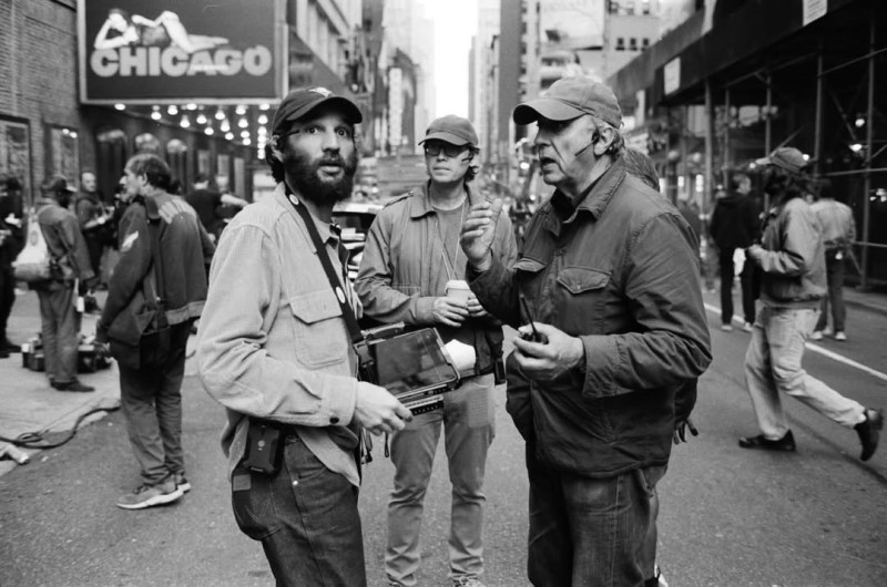 Josh Safdie with Darius Khondji on set of Marty Supreme - By Atsushi ‘Jima’ Nishijima