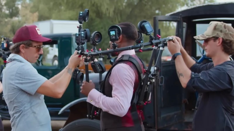 Halo camera setup on Michael B. Jordan in Sinners