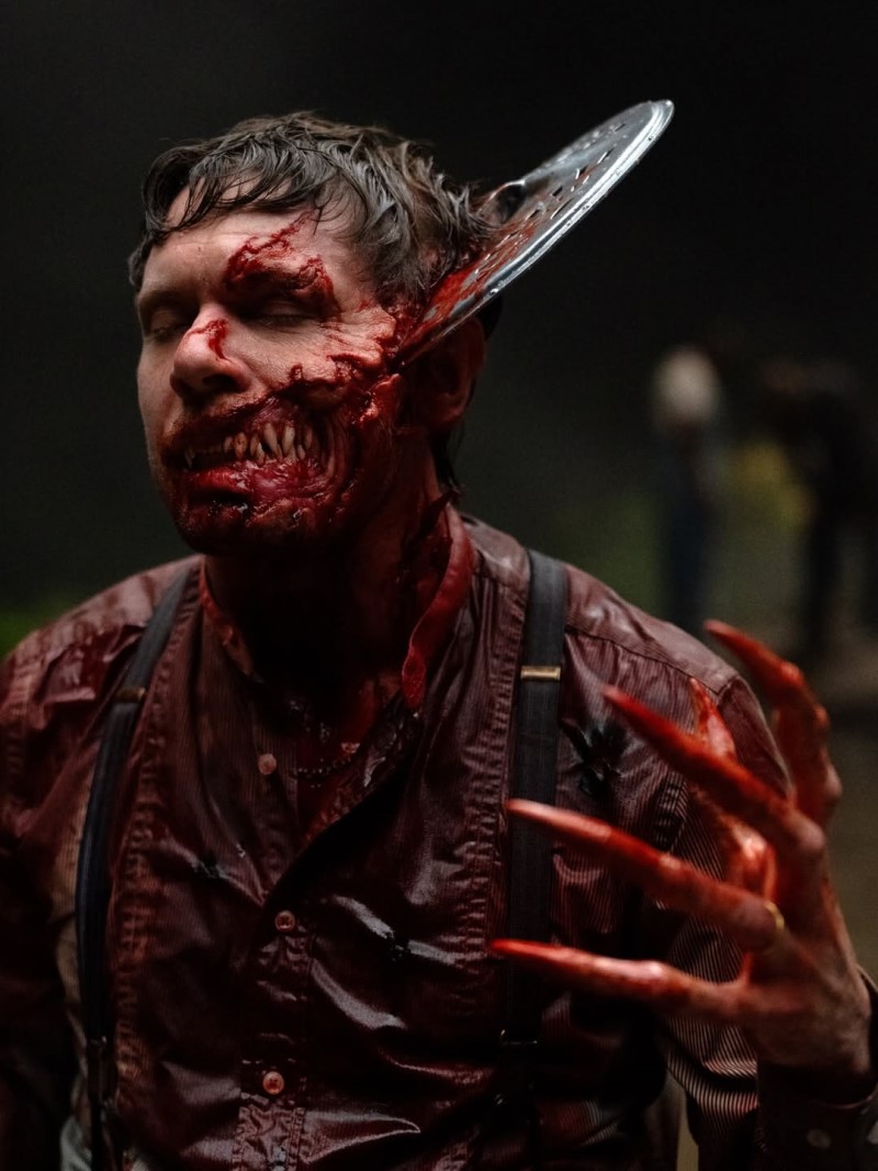 Vampire makeup prosthetics on Sinners movie