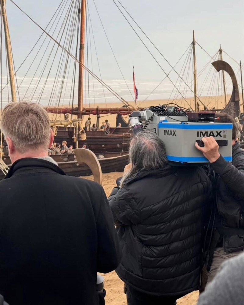 The Odyssey - Hoyte with IMAX camera on shoulder